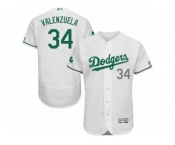 Men's Majestic Los Angeles Dodgers #34 Fernando Valenzuela White Celtic Flexbase Authentic Collection MLB Jersey