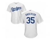 Men's Majestic Los Angeles Dodgers #35 Brett Anderson Authentic White Home Cool Base MLB Jersey