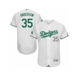 Men's Majestic Los Angeles Dodgers #35 Brett Anderson White Celtic Flexbase Authentic Collection MLB Jersey