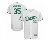 Men's Majestic Los Angeles Dodgers #35 Brett Anderson White Celtic Flexbase Authentic Collection MLB Jersey