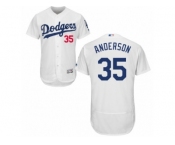 Men's Majestic Los Angeles Dodgers #35 Brett Anderson White Flexbase Authentic Collection MLB Jersey