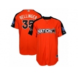 Men's Majestic Los Angeles Dodgers #35 Cody Bellinger Replica Orange National League 2017 MLB All-Star MLB Jersey