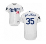 Men's Majestic Los Angeles Dodgers #35 Cody Bellinger White Home Flex Base Authentic Collection 2018 World Series MLB Jersey