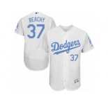 Men's Majestic Los Angeles Dodgers #37 Brandon Beachy Authentic White 2016 Father's Day Fashion Flex Base MLB Jersey
