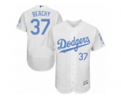 Men's Majestic Los Angeles Dodgers #37 Brandon Beachy Authentic White 2016 Father's Day Fashion Flex Base MLB Jersey