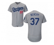Men's Majestic Los Angeles Dodgers #37 Brandon Beachy Grey Flexbase Authentic Collection MLB Jersey