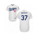 Men's Majestic Los Angeles Dodgers #37 Brandon Beachy White Flexbase Authentic Collection MLB Jersey