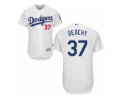 Men's Majestic Los Angeles Dodgers #37 Brandon Beachy White Flexbase Authentic Collection MLB Jersey