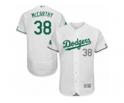 Men's Majestic Los Angeles Dodgers #38 Brandon McCarthy White Celtic Flexbase Authentic Collection MLB Jersey