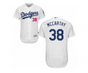 Men's Majestic Los Angeles Dodgers #38 Brandon McCarthy White Flexbase Authentic Collection MLB Jersey