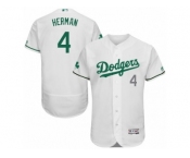 Men's Majestic Los Angeles Dodgers #4 Babe Herman White Celtic Flexbase Authentic Collection MLB Jersey