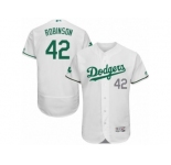 Men's Majestic Los Angeles Dodgers #42 Jackie Robinson White Celtic Flexbase Authentic Collection MLB Jersey
