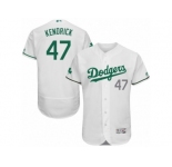 Men's Majestic Los Angeles Dodgers #47 Howie Kendrick White Celtic Flexbase Authentic Collection MLB Jersey