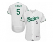 Men's Majestic Los Angeles Dodgers #5 Corey Seager White Celtic Flexbase Authentic Collection MLB Jersey