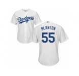 Men's Majestic Los Angeles Dodgers #55 Joe Blanton Replica White Home Cool Base MLB Jersey