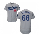 Men's Majestic Los Angeles Dodgers #68 Ross Stripling Gray Alternate Flex Base Authentic Collection MLB Jersey