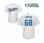 Men's Majestic Los Angeles Dodgers #68 Ross Stripling Replica White Home Cool Base MLB Jersey
