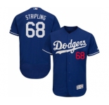 Men's Majestic Los Angeles Dodgers #68 Ross Stripling Royal Blue Alternate Flex Base Authentic Collection MLB Jersey