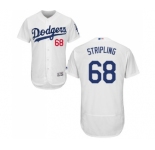 Men's Majestic Los Angeles Dodgers #68 Ross Stripling White Home Flex Base Authentic Collection MLB Jersey
