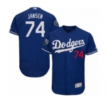Men's Majestic Los Angeles Dodgers #74 Kenley Jansen Royal Blue Flexbase Authentic Collection 2018 World Series MLB Jersey