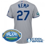 mlb Los Angeles Dodgers #27 Kemp grey(Cool Base 50th Anniversary)