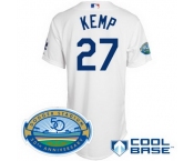 mlb Los Angeles Dodgers #27 Kemp white(Cool Base 50th Anniversary)
