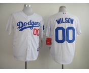 mlb jerseys los angeles dodgers #00 wilson white[2014 new]
