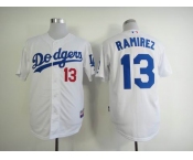 mlb jerseys los angeles dodgers #13 ramirez white[ramirez]