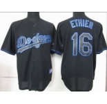 mlb jerseys los angeles dodgers #16 ethler black fashion