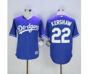 mlb jerseys los angeles dodgers #22 kershaw blue[new]