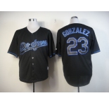 mlb jerseys los angeles dodgers #23 gonzalez black[Fashion]