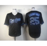 mlb jerseys los angeles dodgers #25 crowford black[fashion]