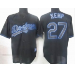 mlb jerseys los angeles dodgers #27 kemp black fashion