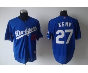 mlb jerseys los angeles dodgers #27 kemp blue