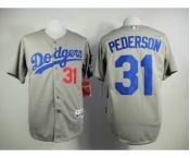 mlb jerseys los angeles dodgers #31 pederson grey