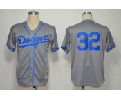 mlb jerseys los angeles dodgers #32 koufax grey[1955]