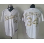 mlb jerseys los angeles dodgers #34 valenzuela white[number camo]