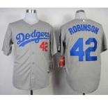 mlb jerseys los angeles dodgers #42 robinson grey[2014 new]