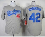 mlb jerseys los angeles dodgers #42 robinson grey[2014 new]