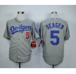 mlb jerseys los angeles dodgers #5 corey seager grey