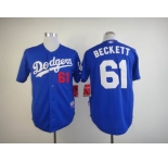 mlb jerseys los angeles dodgers #61 beckett blue