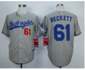 mlb jerseys los angeles dodgers #61 beckett grey
