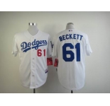 mlb jerseys los angeles dodgers #61 beckett white