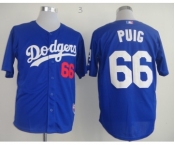 mlb jerseys los angeles dodgers #66 puig blue[cool base]