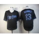 mlb los angeles dodgers #13 ramirez black fashion