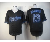 mlb los angeles dodgers #13 ramirez black fashion