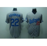 mlb los angeles dodgers #22 kershaw grey(cool base)