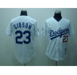 mlb los angeles dodgers #23  gibson white m&n