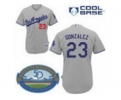 mlb los angeles dodgers #23 gonzalez grey [cool base 50th anniversay]
