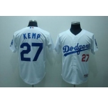 mlb los angeles dodgers #27 kemp white (cool base)